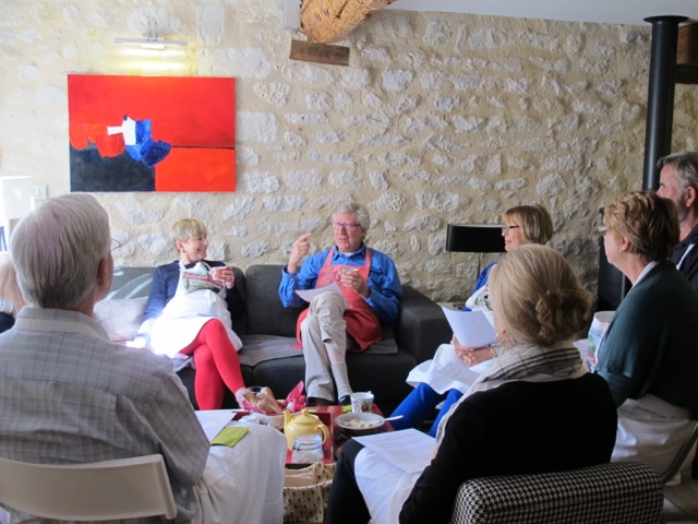 Coffee break--and Robin shares his philosophy of cooking--simple dishes, out with the whites, low glycemic index.