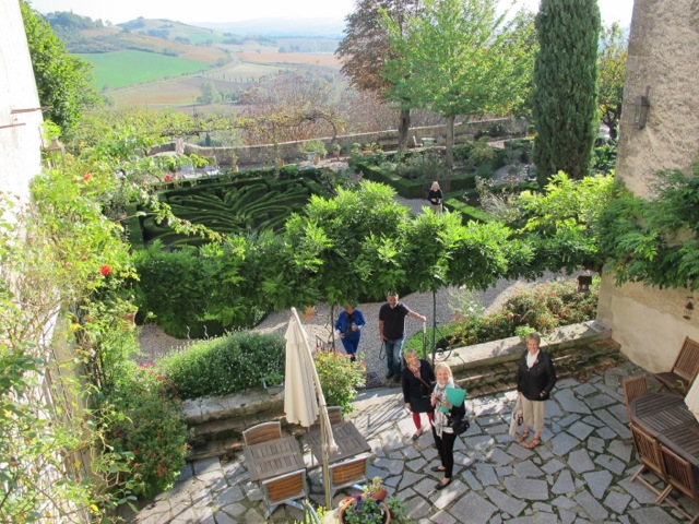 We eat outside in the garden as much as possible!